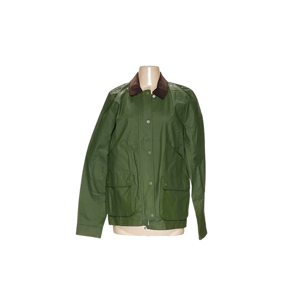 J. Crew Green Polyurethane Basic Jacket - image 1